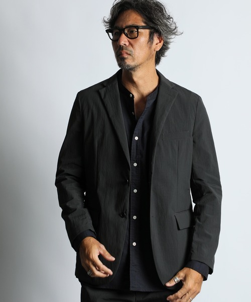 The DUFFER of ST.GEORGE(ザダファーオブセントジョージ)の「WATER REPELLENT SET UP JACKET:ダントツ撥水 セットアップ ジャケット(テーラードジャケット・メンズ・チャコールグレー/ネイビー・X-LARGE/LARGE/MEDIUM)」の3枚目の写真