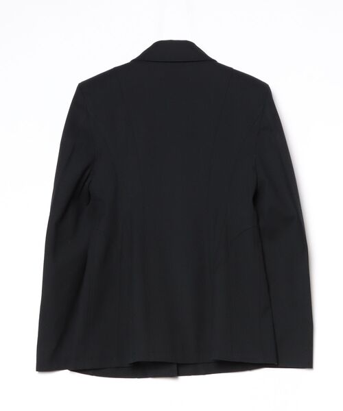 JOHN LAWRENCE SULLIVAN(ジョンローレンスサリバン)の「WOOL BARATHEA HOOK JACKET(ノーカラージャケット・レディース・ブラック・X-SMALL/SMALL)」の3枚目の写真