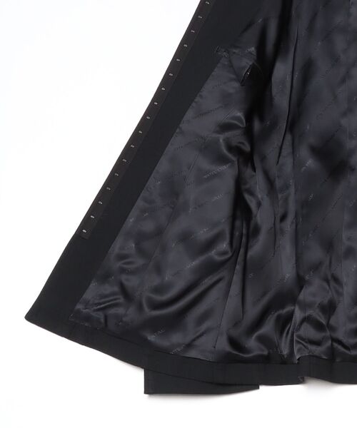JOHN LAWRENCE SULLIVAN(ジョンローレンスサリバン)の「WOOL BARATHEA HOOK JACKET(ノーカラージャケット・レディース・ブラック・X-SMALL/SMALL)」の4枚目の写真