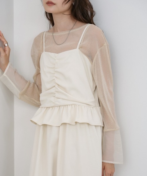 Bab（バブ）の「【選べるサイズ展開】フロントギャザーフリルワンピース（ワンピース・レディース・ブラウン/ブラック/アイボリー・L/M/S）」の6枚目の写真