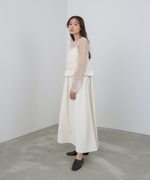 Bab（バブ）の「【選べるサイズ展開】フロントギャザーフリルワンピース（ワンピース・レディース・ブラウン/ブラック/アイボリー・L/M/S）」の7枚目の写真