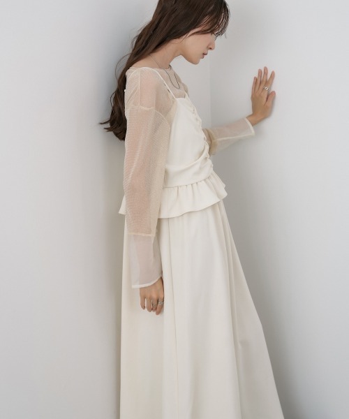 Bab（バブ）の「【選べるサイズ展開】フロントギャザーフリルワンピース（ワンピース・レディース・ブラウン/ブラック/アイボリー・L/M/S）」の8枚目の写真