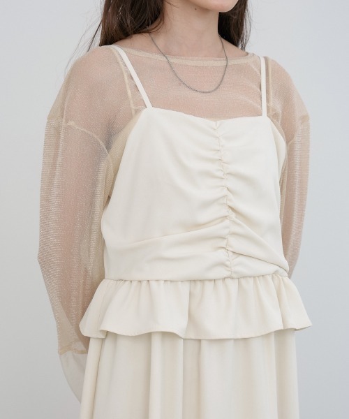 Bab（バブ）の「【選べるサイズ展開】フロントギャザーフリルワンピース（ワンピース・レディース・ブラウン/ブラック/アイボリー・L/M/S）」の12枚目の写真