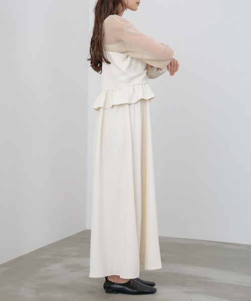 Bab（バブ）の「【選べるサイズ展開】フロントギャザーフリルワンピース（ワンピース・レディース・ブラウン/ブラック/アイボリー・L/M/S）」の13枚目の写真