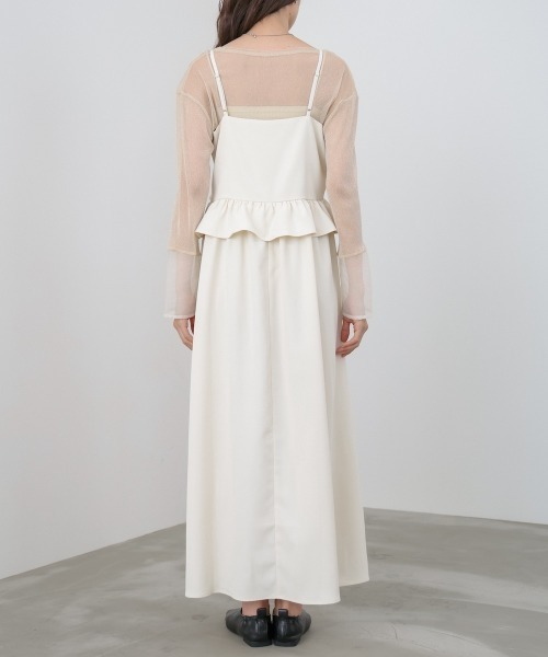 Bab（バブ）の「【選べるサイズ展開】フロントギャザーフリルワンピース（ワンピース・レディース・ブラウン/ブラック/アイボリー・L/M/S）」の14枚目の写真