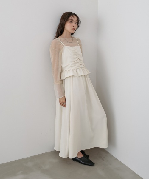 Bab（バブ）の「【選べるサイズ展開】フロントギャザーフリルワンピース（ワンピース・レディース・ブラウン/ブラック/アイボリー・L/M/S）」の17枚目の写真