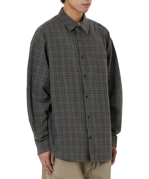 OY（オーワイ）の「『OY/オーワイ』NEAT CHECK SHIRT/ニート チェックシャツ（シャツ/ブラウス・レディース・チャコールグレー/ネイビー・L/M）」の4枚目の写真