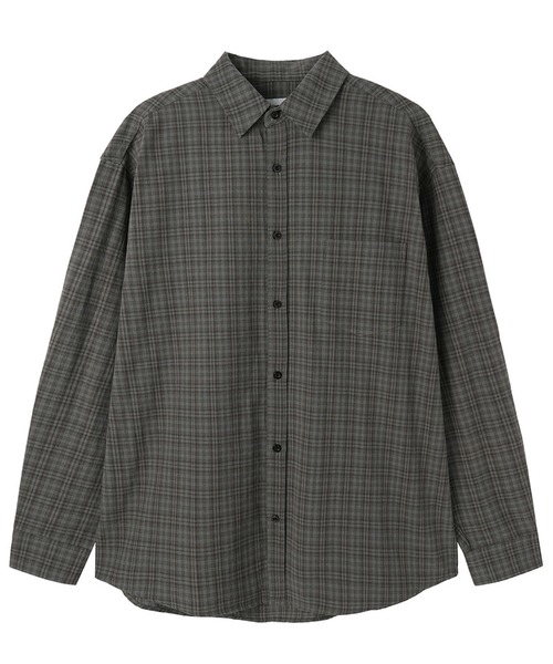 OY（オーワイ）の「『OY/オーワイ』NEAT CHECK SHIRT/ニート チェックシャツ（シャツ/ブラウス・レディース・チャコールグレー/ネイビー・L/M）」の15枚目の写真