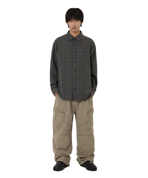 OY（オーワイ）の「『OY/オーワイ』NEAT CHECK SHIRT/ニート チェックシャツ（シャツ/ブラウス・レディース・チャコールグレー/ネイビー・L/M）」の7枚目の写真