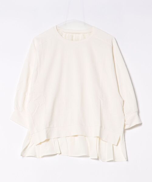 Jines(ジネス)の「天竺バックデザイントップス【セットアップ可】(Tシャツ/カットソー・レディース・ホワイト/ブラウン/チャコールグレー・38)」の17枚目の写真