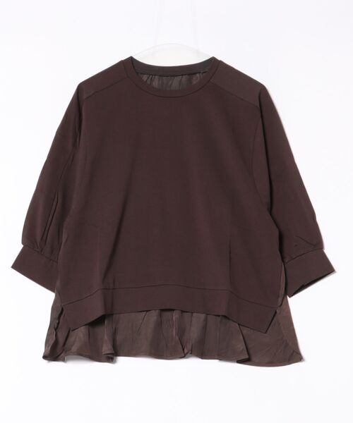 Jines(ジネス)の「天竺バックデザイントップス【セットアップ可】(Tシャツ/カットソー・レディース・ホワイト/ブラウン/チャコールグレー・38)」の19枚目の写真