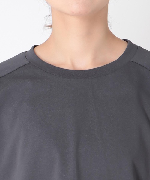 Jines(ジネス)の「天竺バックデザイントップス【セットアップ可】(Tシャツ/カットソー・レディース・ホワイト/ブラウン/チャコールグレー・38)」の8枚目の写真