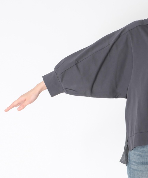 Jines(ジネス)の「天竺バックデザイントップス【セットアップ可】(Tシャツ/カットソー・レディース・ホワイト/ブラウン/チャコールグレー・38)」の9枚目の写真