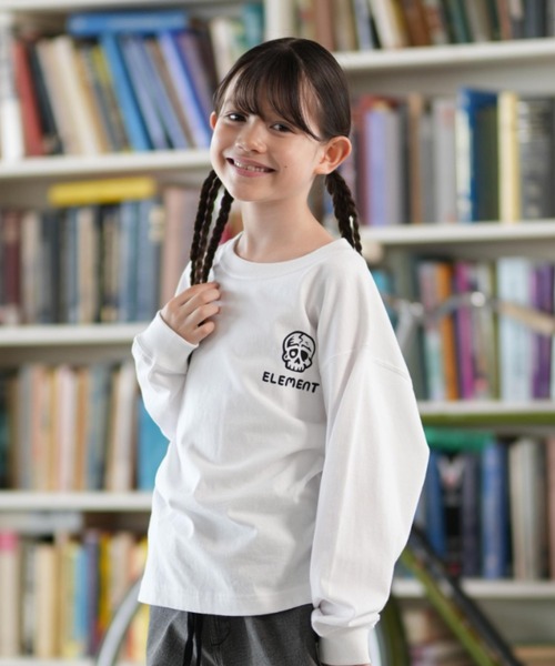 ELEMENT(エレメント)の「ELEMENT/エレメント TIMBER 3 LS YOUTH キッズ ロンT BF026-060(Tシャツ/カットソー・キッズ・ホワイト×ブラック/ブラック×ホワイト/ブルー系その他・130cm/140cm/150cm/160cm)」の5枚目の写真