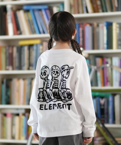 ELEMENT(エレメント)の「ELEMENT/エレメント TIMBER 3 LS YOUTH キッズ ロンT BF026-060(Tシャツ/カットソー・キッズ・ホワイト×ブラック/ブラック×ホワイト/ブルー系その他・130cm/140cm/150cm/160cm)」の6枚目の写真