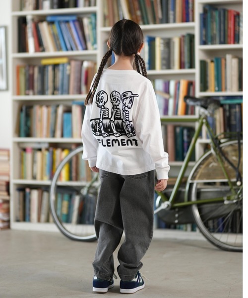 ELEMENT(エレメント)の「ELEMENT/エレメント TIMBER 3 LS YOUTH キッズ ロンT BF026-060(Tシャツ/カットソー・キッズ・ホワイト×ブラック/ブラック×ホワイト/ブルー系その他・130cm/140cm/150cm/160cm)」の10枚目の写真