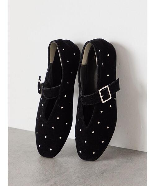 Te chichi TERRASSE（テチチテラス）の「スタッズバレエシューズ《2025autumn catalog item》（その他シューズ・レディース・オフホワイト/シルバー/ブラック・L/M）」の3枚目の写真