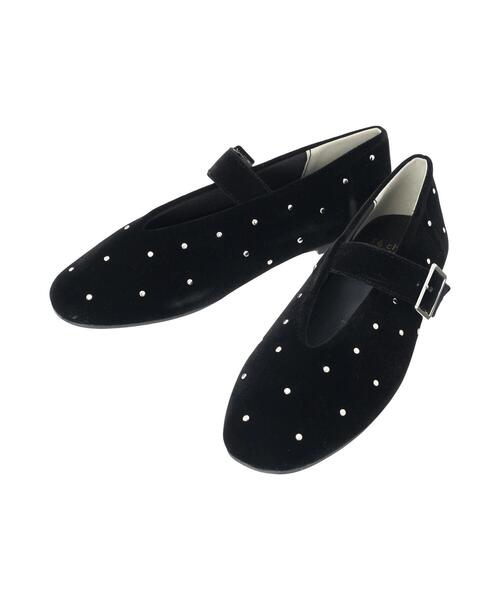 Te chichi TERRASSE（テチチテラス）の「スタッズバレエシューズ《2025autumn catalog item》（その他シューズ・レディース・オフホワイト/シルバー/ブラック・L/M）」の5枚目の写真