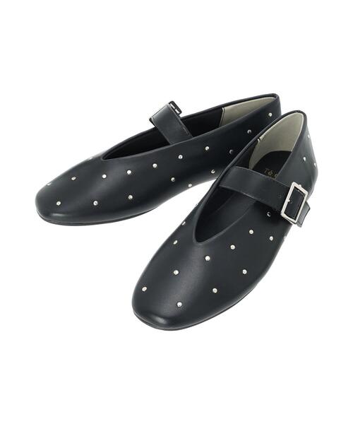 Te chichi TERRASSE（テチチテラス）の「スタッズバレエシューズ《2025autumn catalog item》（その他シューズ・レディース・オフホワイト/シルバー/ブラック・L/M）」の6枚目の写真