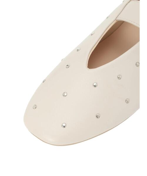 Te chichi TERRASSE（テチチテラス）の「スタッズバレエシューズ《2025autumn catalog item》（その他シューズ・レディース・オフホワイト/シルバー/ブラック・L/M）」の10枚目の写真