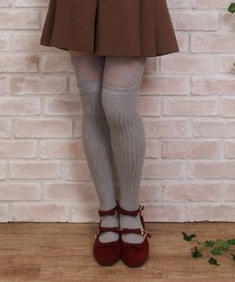 axes femme POETIQUE | レース×リブニーハイソックス(ソックス/靴下)