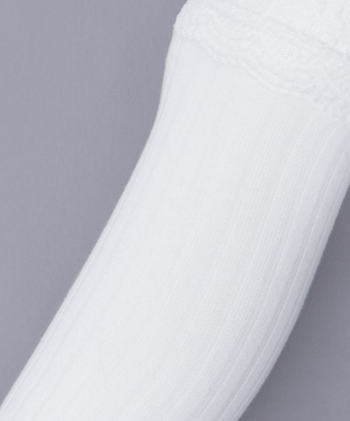 axes femme POETIQUE(アクシーズファムポエティック)の「レース×リブニーハイソックス(ソックス/靴下・レディース・ホワイト/グレー・FREE)」の10枚目の写真