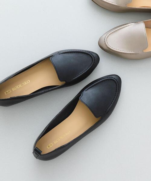 RODE SKO(ロデスコ)の「『WEB限定』『MADE IN JAPAN』やわらかスリッポン(スリッポン・レディース・ブラック/ゴールド系その他/ブラウン・36/39/38/37)」の2枚目の写真