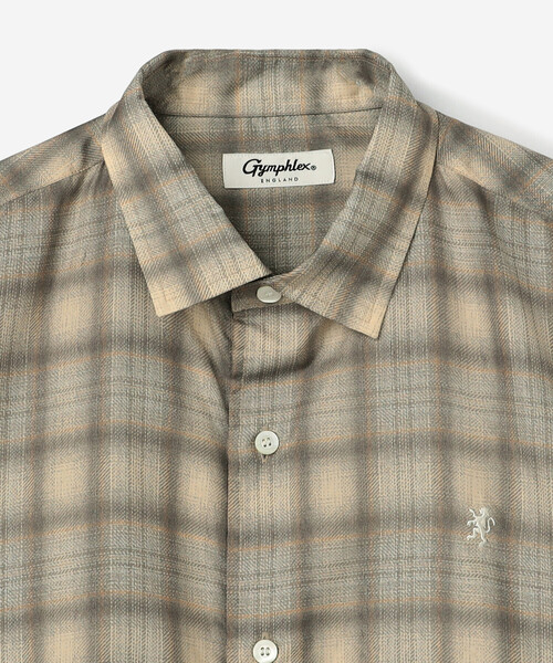 GYMPHLEX（ジムフレックス）の「Gymphlex | ポリエステルローン レギュラーカラーシャツ CHECK MEN（シャツ/ブラウス・メンズ・ベージュ系その他/ブラック系その他・M/L）」の12枚目の写真