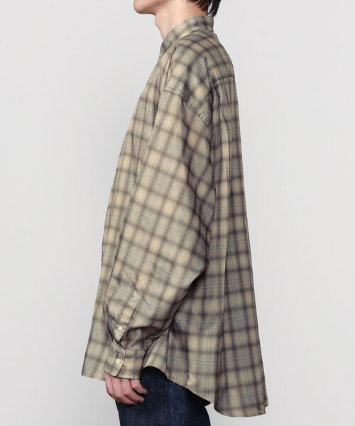 GYMPHLEX（ジムフレックス）の「Gymphlex | ポリエステルローン レギュラーカラーシャツ CHECK MEN（シャツ/ブラウス・メンズ・ベージュ系その他/ブラック系その他・M/L）」の7枚目の写真