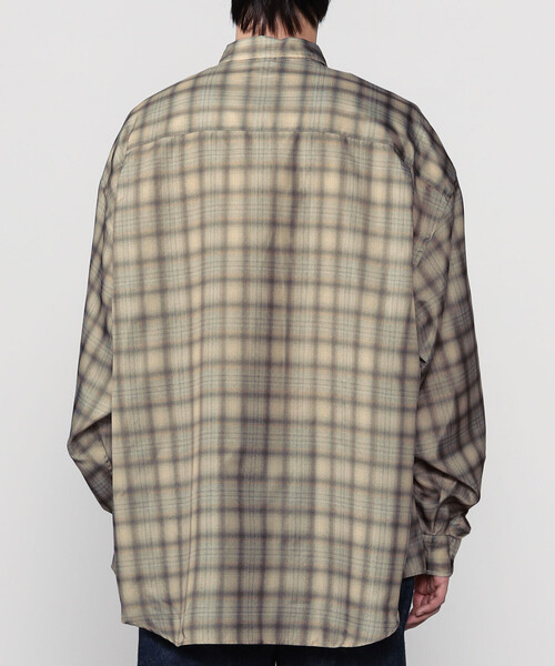 GYMPHLEX（ジムフレックス）の「Gymphlex | ポリエステルローン レギュラーカラーシャツ CHECK MEN（シャツ/ブラウス・メンズ・ベージュ系その他/ブラック系その他・M/L）」の6枚目の写真