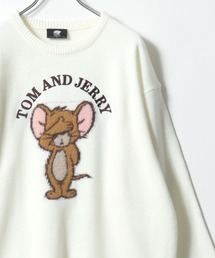 Tom＆Jerry（トムアンドジェリー）の「2025AW Tom and Jerry/トムとジェリー オーバーサイズ ジャガード刺繍ニット レディース メンズ（ニット/セーター）」