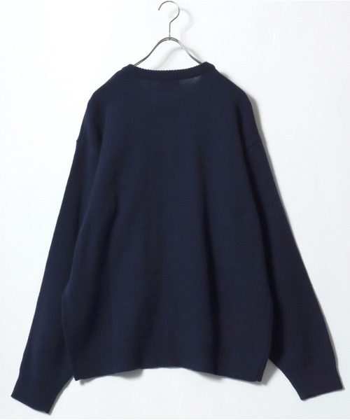 Tom＆Jerry（トムアンドジェリー）の「2025AW Tom and Jerry/トムとジェリー オーバーサイズ ジャガード刺繍ニット レディース メンズ（ニット/セーター・レディース・ホワイト系その他/ベージュ/スミクロ/ネイビー/ブルー系その他/サックスブルー/オフホワイト/ブラック系その他・M/L/LL）」の17枚目の写真