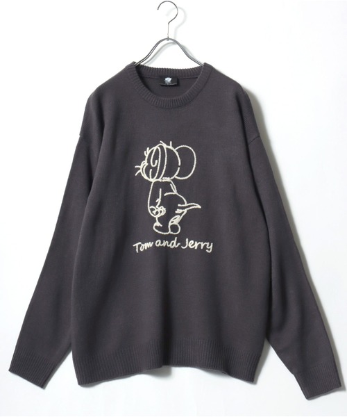 Tom＆Jerry（トムアンドジェリー）の「2025AW Tom and Jerry/トムとジェリー オーバーサイズ ジャガード刺繍ニット レディース メンズ（ニット/セーター・レディース・ホワイト系その他/ベージュ/スミクロ/ネイビー/ブルー系その他/サックスブルー/オフホワイト/ブラック系その他・M/L/LL）」の20枚目の写真