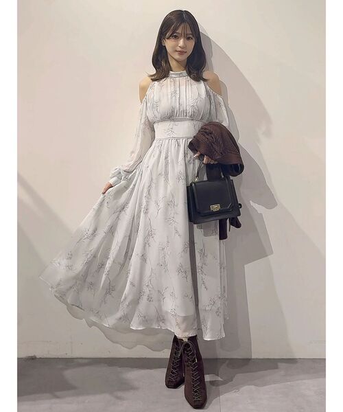 MERCURYDUO（マーキュリーデュオ）の「花柄バックレースアップロング