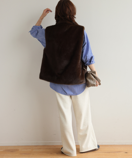 JOURNAL STANDARD relume(ジャーナルスタンダード レリューム)の「《追加12 / 新色》ワイドスウェットパンツ(スウェットパンツ・レディース・ブラウン/グレー/オートミール・FREE)」の21枚目の写真