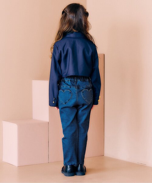 apres les cours（アプレレクール）の「【ストレート】ハートポケットきゅんパンツ_ジュニア対応（その他パンツ・キッズ・ブルー/チェック/ピンク・100/80/110/90/130/140/120）」の5枚目の写真