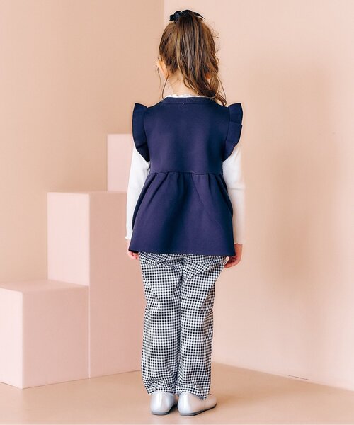 apres les cours（アプレレクール）の「【ストレート】ハートポケットきゅんパンツ_ジュニア対応（その他パンツ・キッズ・ブルー/チェック/ピンク・100/80/110/90/130/140/120）」の10枚目の写真