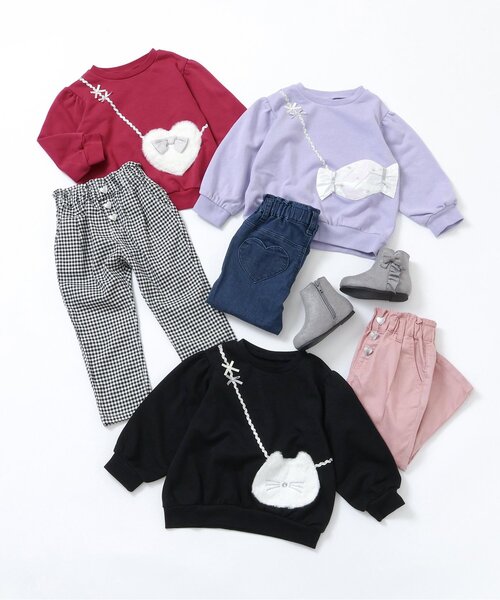 apres les cours（アプレレクール）の「【ストレート】ハートポケットきゅんパンツ_ジュニア対応（その他パンツ・キッズ・ブルー/チェック/ピンク・100/80/110/90/130/140/120）」の17枚目の写真