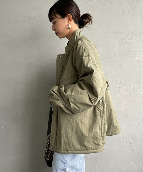 ARMY TWILL（アーミーツイル）の「[ARMY TWILL/アーミーツイル] 別注 中綿入り ケミカルプロテクトジャケット（ミリタリージャケット・レディース・ブラック/カーキ・S/M/L）」の18枚目の写真