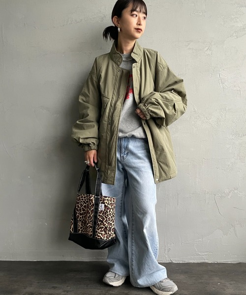 ARMY TWILL（アーミーツイル）の「[ARMY TWILL/アーミーツイル] 別注 中綿入り ケミカルプロテクトジャケット（ミリタリージャケット・レディース・ブラック/カーキ・S/M/L）」の5枚目の写真