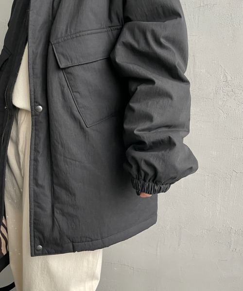 ARMY TWILL（アーミーツイル）の「[ARMY TWILL/アーミーツイル] 別注 中綿入り ケミカルプロテクトジャケット（ミリタリージャケット・レディース・ブラック/カーキ・S/M/L）」の15枚目の写真