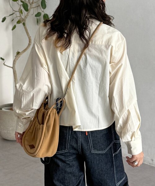 U.S. POLO ASSN.（ユーエスポロアッスン）の「長袖シャツ（シャツ/ブラウス・レディース・グレー/アイボリー/サックスブルー/ブラウン・SMALL/MEDIUM）」の11枚目の写真