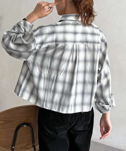 U.S. POLO ASSN.（ユーエスポロアッスン）の「長袖シャツ（シャツ/ブラウス・レディース・グレー/アイボリー/サックスブルー/ブラウン・SMALL/MEDIUM）」の20枚目の写真