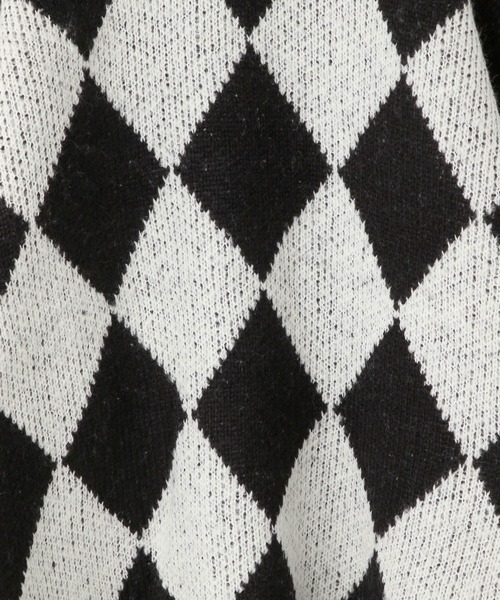 LOWRYS FARM（ローリーズファーム）の「アソートガラニットプルオーバー　 591608（ニット/セーター・キッズ・ブラック/ブラック×ホワイト・150cm/130cm/110cm）」の5枚目の写真