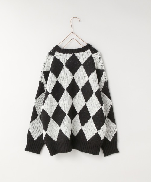 LOWRYS FARM（ローリーズファーム）の「アソートガラニットプルオーバー　 591608（ニット/セーター・キッズ・ブラック/ブラック×ホワイト・150cm/130cm/110cm）」の6枚目の写真