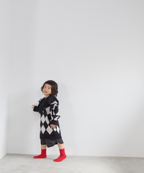 LOWRYS FARM（ローリーズファーム）の「アソートガラニットプルオーバー　 591608（ニット/セーター・キッズ・ブラック/ブラック×ホワイト・150cm/130cm/110cm）」の12枚目の写真