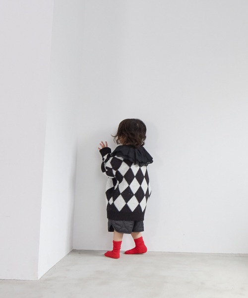 LOWRYS FARM（ローリーズファーム）の「アソートガラニットプルオーバー　 591608（ニット/セーター・キッズ・ブラック/ブラック×ホワイト・150cm/130cm/110cm）」の11枚目の写真