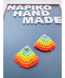 【NAPIKO】扇型♡シンプル☆ビーズアクセサリー◇マルチ/ピアス(MA)