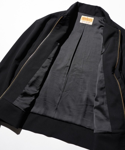 PENNEYS（ぺニーズ）の「PENNEY'S / ペニーズ ROCKABILLY JACKET ロカビリージャケット ショートブルゾン（ブルゾン・メンズ・ブラック/ブラック×ホワイト・MEDIUM/LARGE）」の12枚目の写真