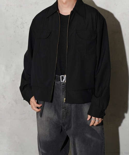 PENNEYS（ぺニーズ）の「PENNEY'S / ペニーズ ROCKABILLY JACKET ロカビリージャケット ショートブルゾン（ブルゾン・メンズ・ブラック/ブラック×ホワイト・MEDIUM/LARGE）」の15枚目の写真